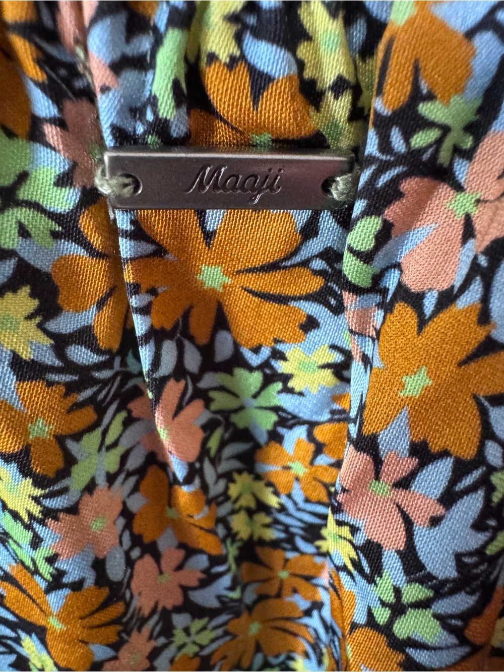 NWT Maaji Floral Spaghetti Strap Maxi Dress Size M - Picture 7 of 7